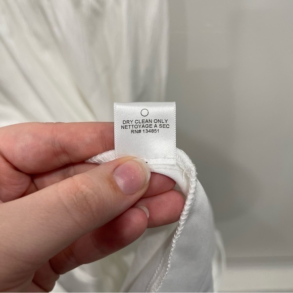 WAYF Nordstrom V-Neck Blouson Midi Dress in White Size Small Blogger Favorite - Picture 10 of 13